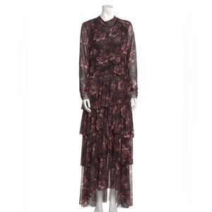Ted Baker Elegant Floral Long Sleeve Dress